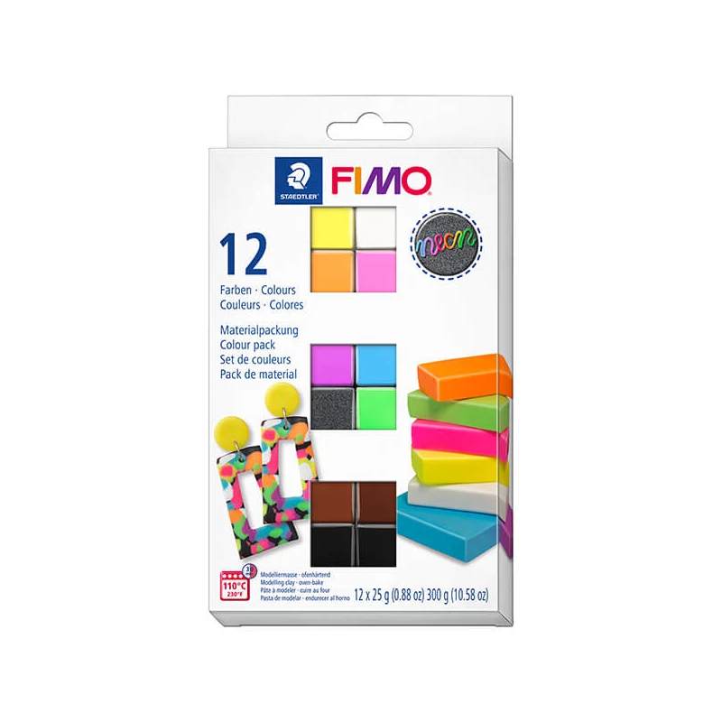 Sada modelovacej hmoty do rúry FIMO Effect Colour Pack, 12x25 g - Neon