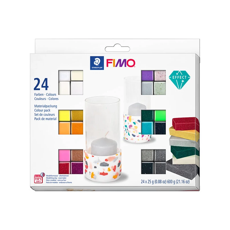 Sada modelovacej hmoty do rúry FIMO Effect Colour Pack, 24x25 g