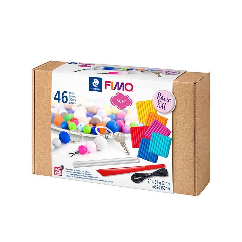 Sada modelovacej hmoty do rúry FIMO Soft Basic XXL Set, 26x57 g s doplnkami