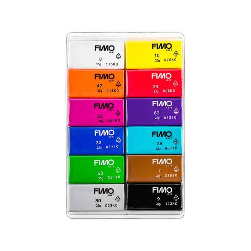 Sada modelovacej hmoty do rúry FIMO Soft Colour Pack, 12x25 g - Basic Colours