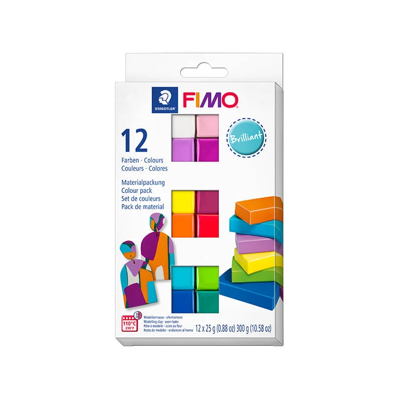 Sada modelovacej hmoty do rúry FIMO Soft Colour Pack, 12x25 g - Brilliant Colours