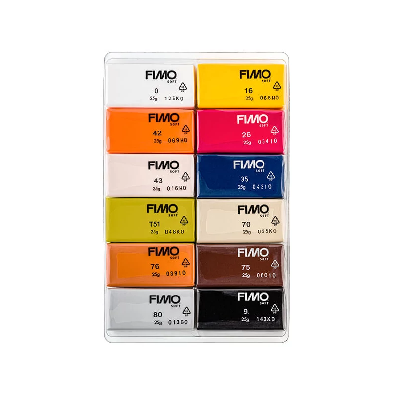 Sada modelovacej hmoty do rúry FIMO Soft Colour Pack, 12x25 g - Natural Colours