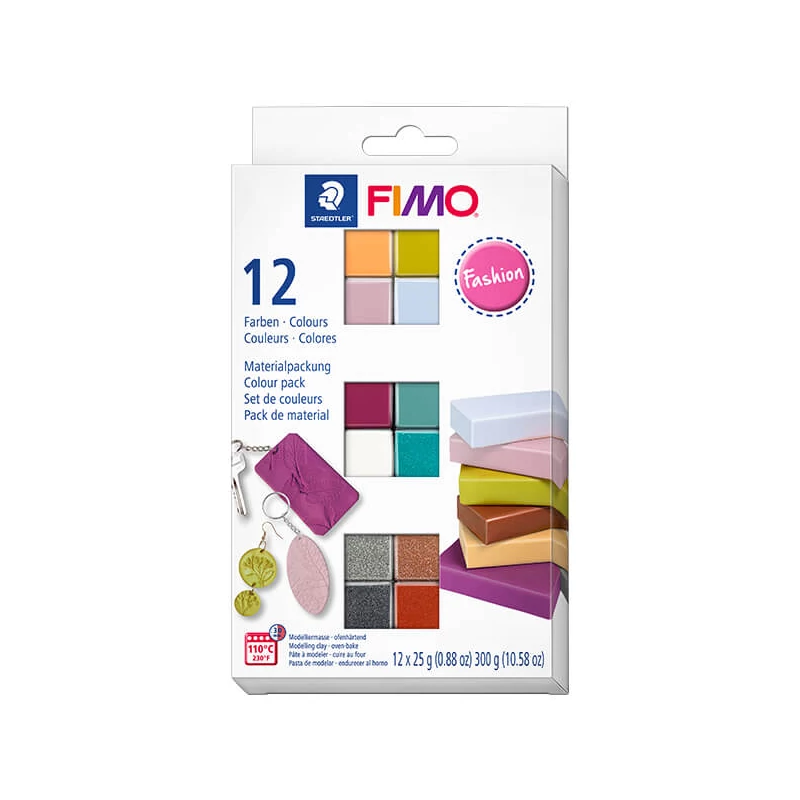 Sada modelovacej hmoty do rúry FIMO Soft Colour Pack, 12x25 g - Fashion Colours