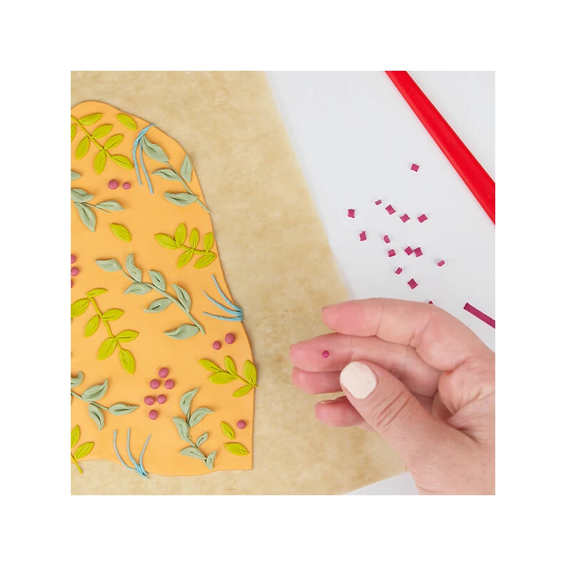 Sada modelovacej hmoty do rúry Fimo Soft, 4x25 g - listový dizajn, Slab Design