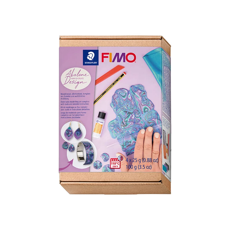 Sada modelovacej hmoty do rúry Fimo Effect, 4x25 g - abalone dizajn, Abalone Design