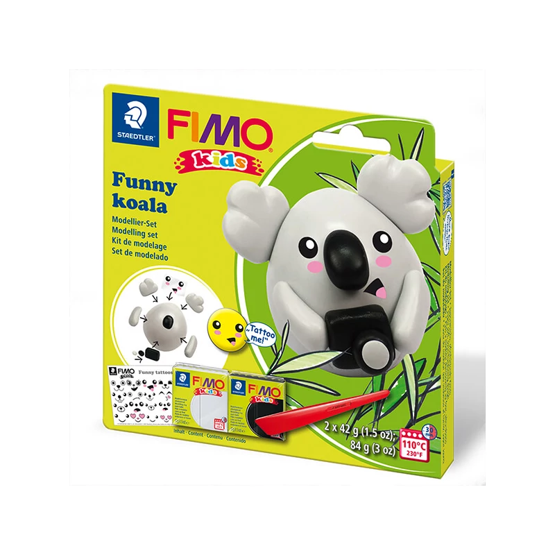 Sada modelovacej hmoty FIMO Kids, 2x42 g, 2x42 g - Funny koala, zábavná koala