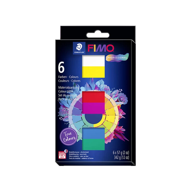 Sada modelovacích hôt do rúry FIMO Professional Colour Pack, 6x57 g - True Colours