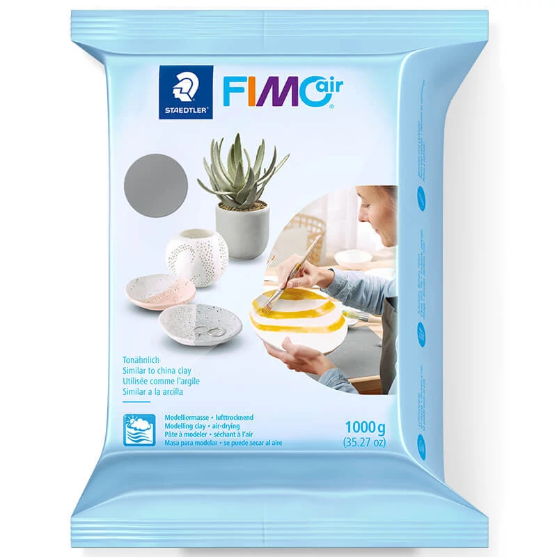 Modelovacia hmota tvrdnúca na vzduchu FIMO Air Basic 1000 g - sivá (8101-80)