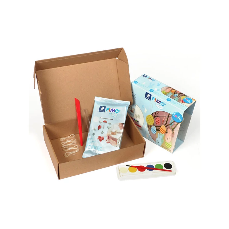 FIMO Air Light Easter Set, sada veľkonočných modelovacích hmôt, 125 g s doplnkami