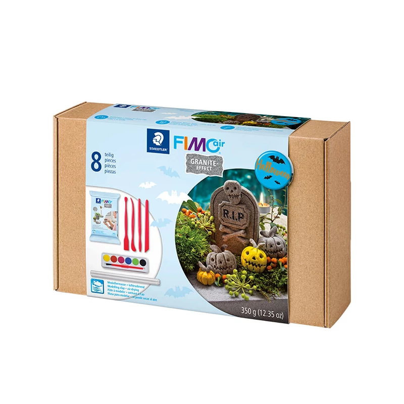 Sada modelovacích hmôt FIMO Air Granit effect Halloween Set, 350 g s doplnkami