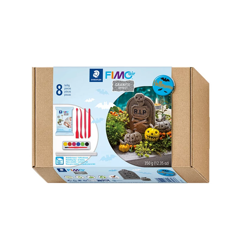 Sada modelovacích hmôt FIMO Air Granit effect Halloween Set, 350 g s doplnkami