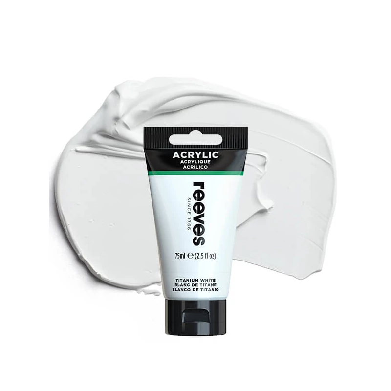 Akrylová farba Reeves, 75 ml - titanium white
