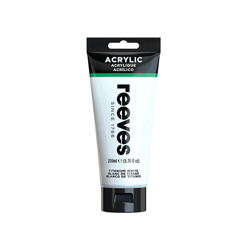 Akrylová farba Reeves, 200 ml - titanium white