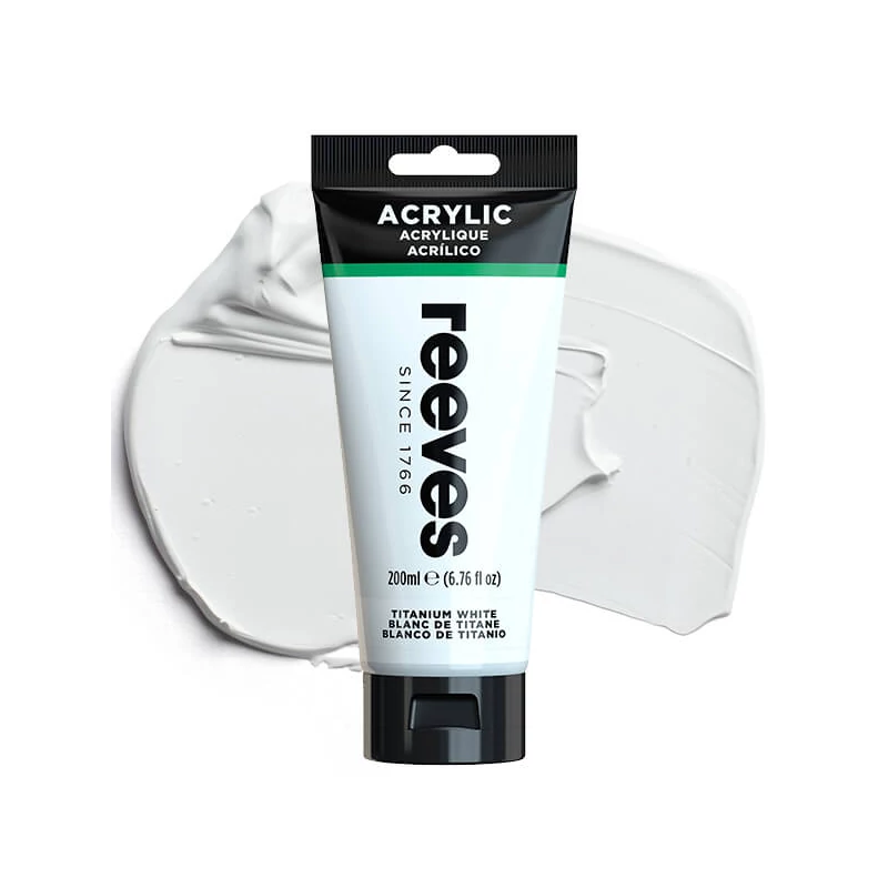 Akrylová farba Reeves, 200 ml - titanium white