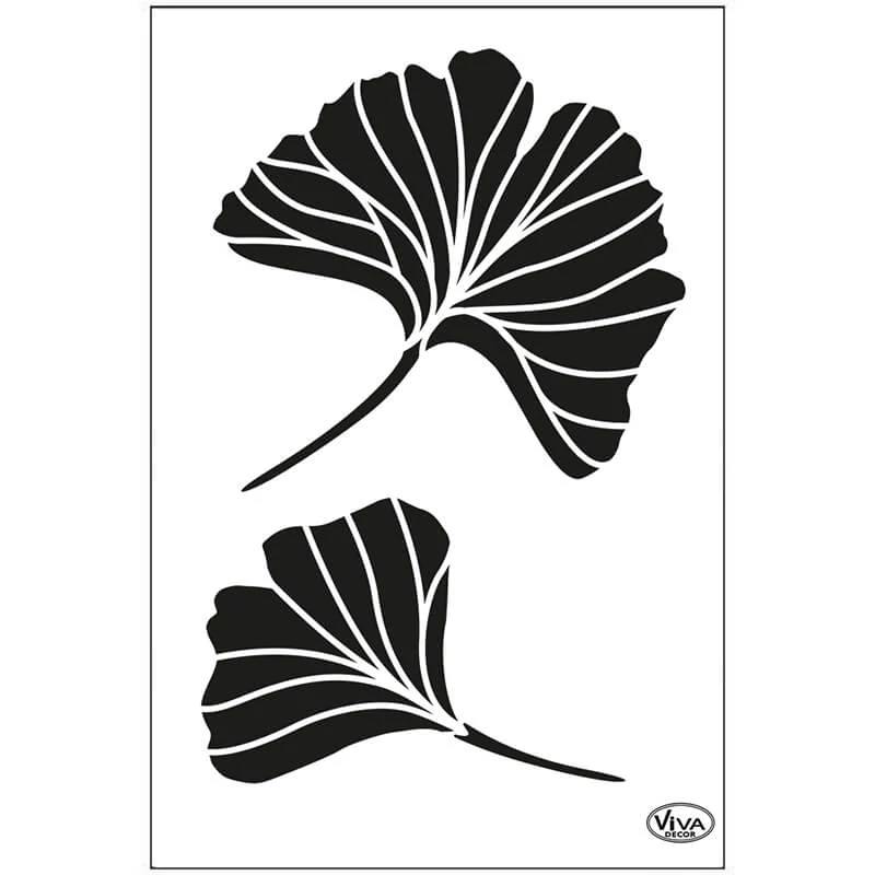 Šablóna, 21x29,7 cm - Listy paprade, ginko