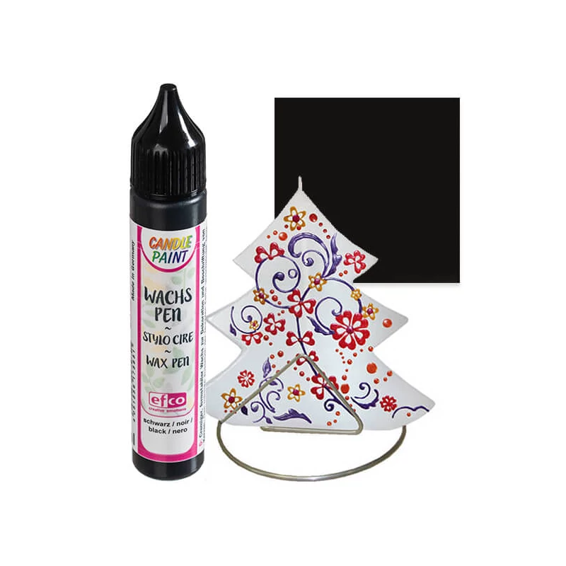 Candlepaint gyertyafestő toll, 28 ml - fekete