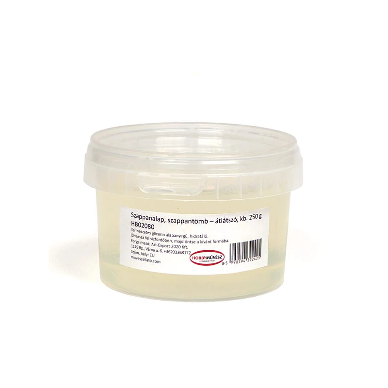Mydlový blok, mydlový základ, 250 g - transparentný