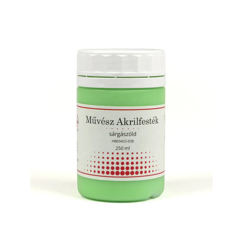 Művész akrilfesték, 250 ml - matt, 038, sárgászöld