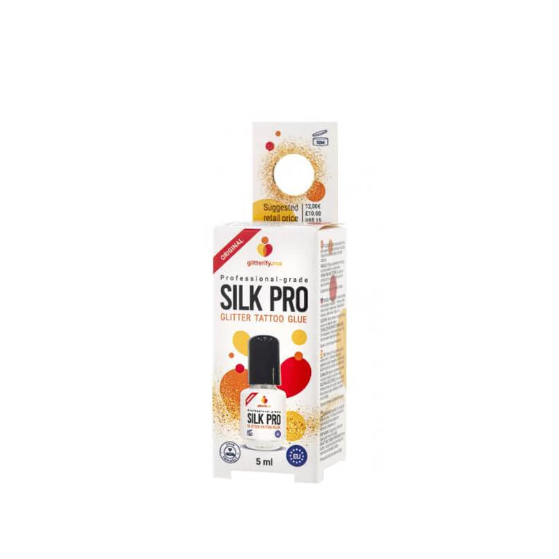 Lepidlo na tetovanie na trblietavé prášky, Silk Pro, 5 ml