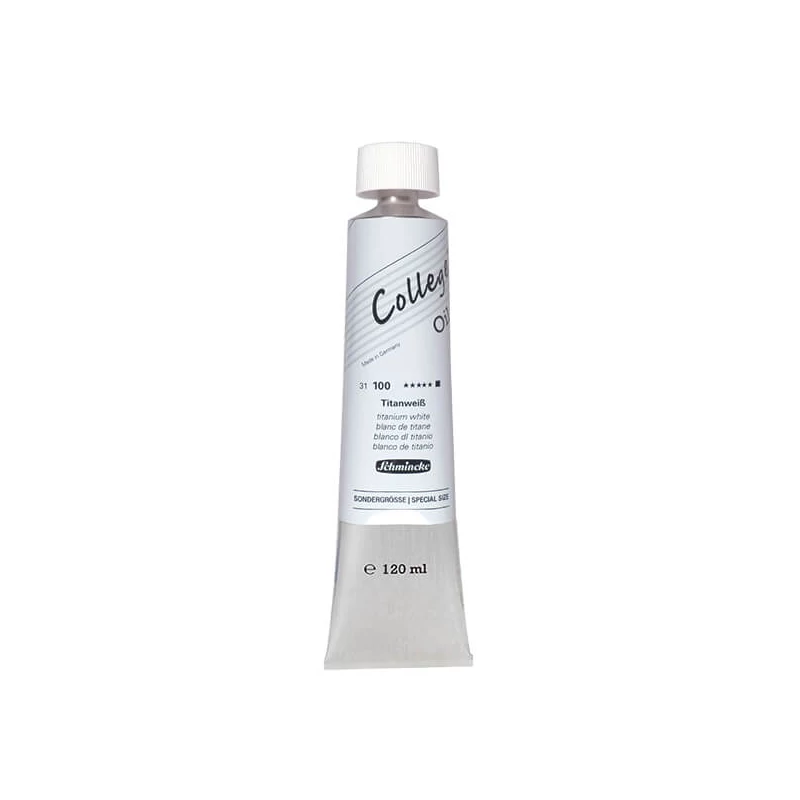 Olejová farba Schmincke College, 120 ml - 100, titanium white