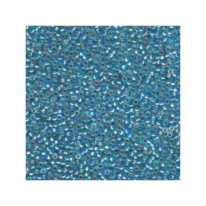 Miyuki japonské sklenené koráliky 11/0 - Silver Lined Aqua AB