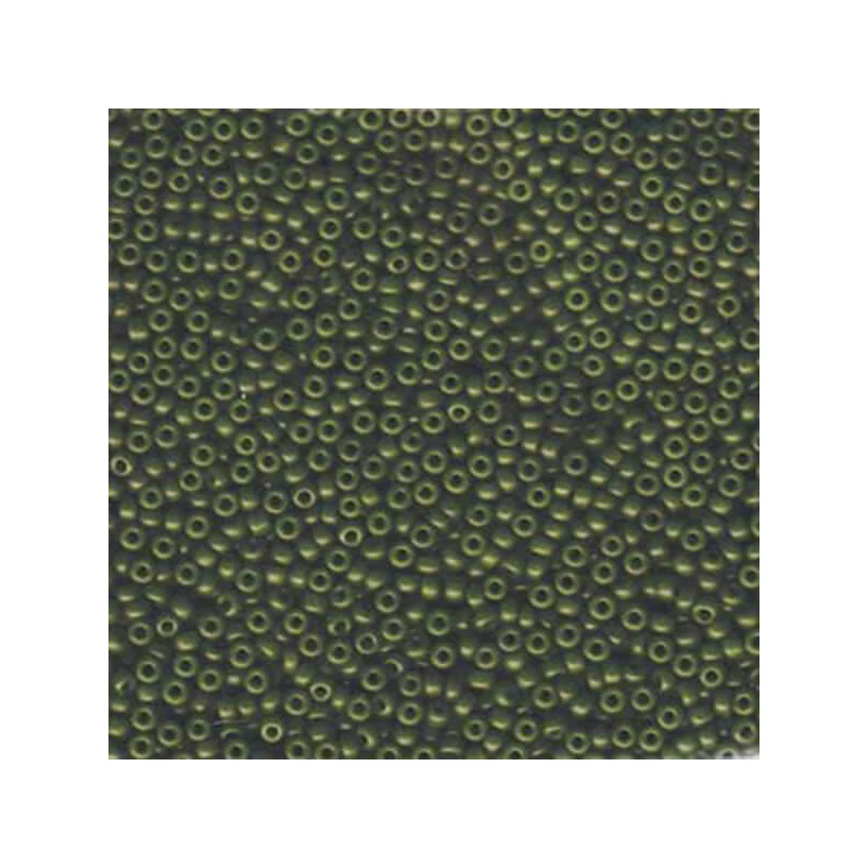 Miyuki japonské sklenené koráliky 11/0 - Special Dyed Olive Green