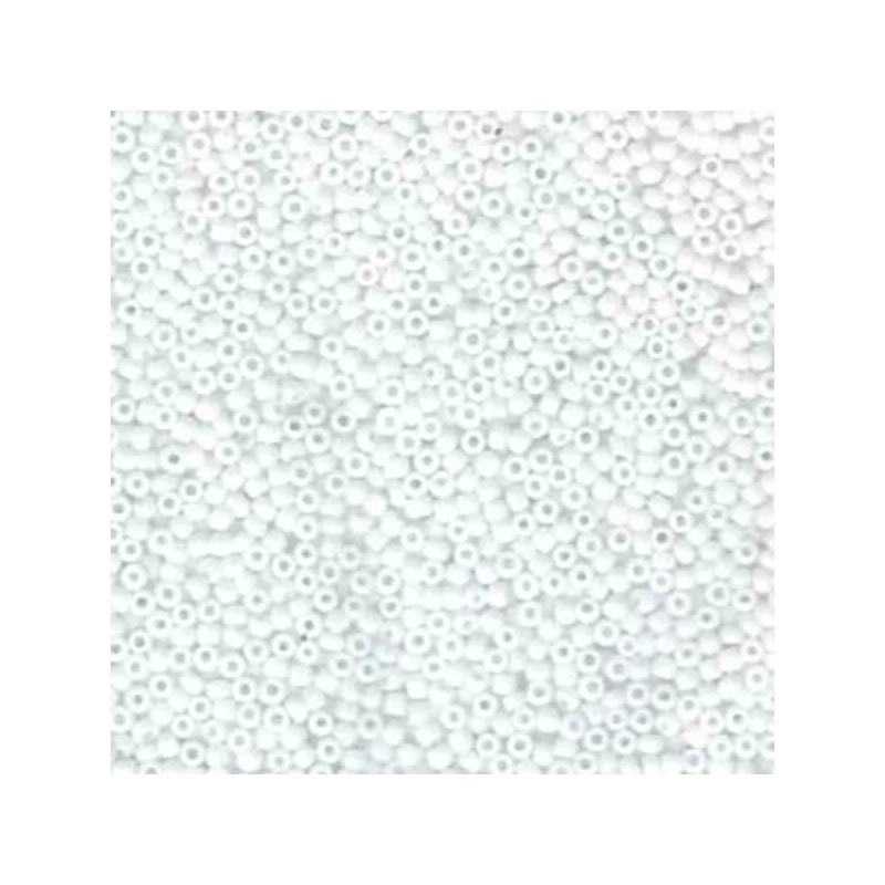 Miyuki japonské sklenené koráliky 11/0 - Matte Opaque White