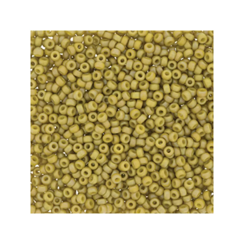 Miyuki japonské sklenené koráliky 11/0 - Frost Opaque Glaze Rainbow Pistacio