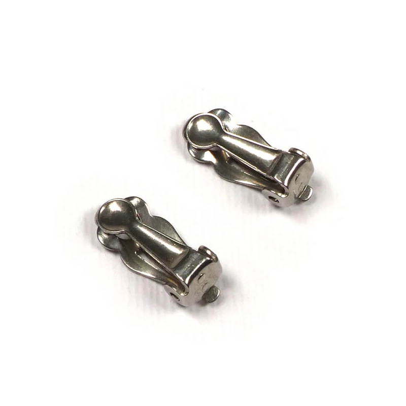 Náušnicový základ, klip, 16 mm - nehrdzavejúca oceľ