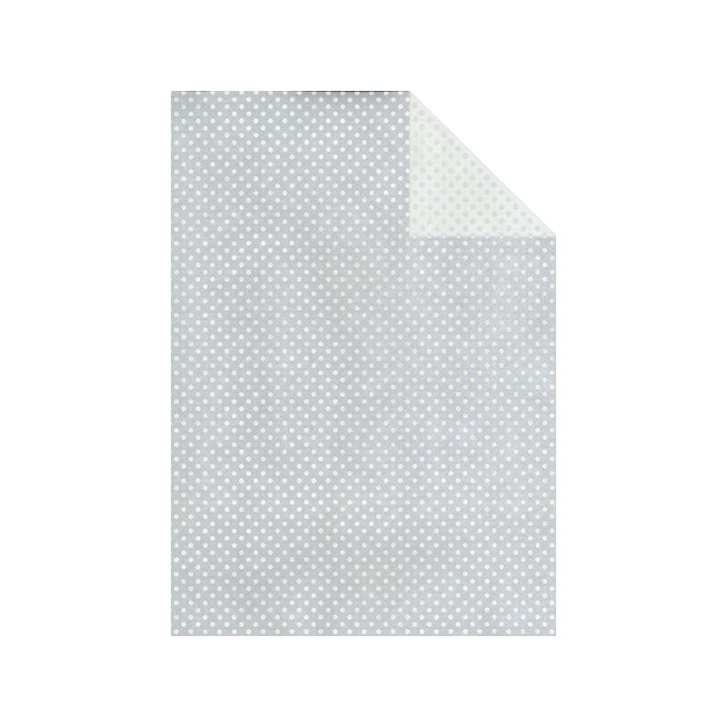 Papier na decoupage Tassotti - obojstranné bodky, strieborno-biely