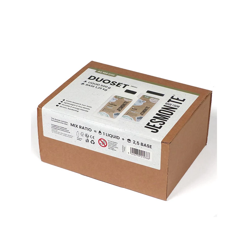 Systém akrylátovej živice Jesmonite BOX DUOSET AC100 - 500 ml tekutiny + 1250 g minerálneho prášku