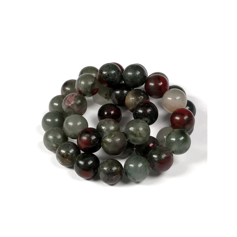 Ásványgyöngy - Achát, vörös, 10 mm, 1 szál