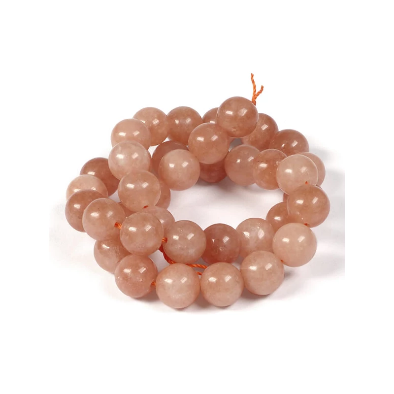Napkő 10 mm-es ásványgyöngyök 37 cm-es szálon