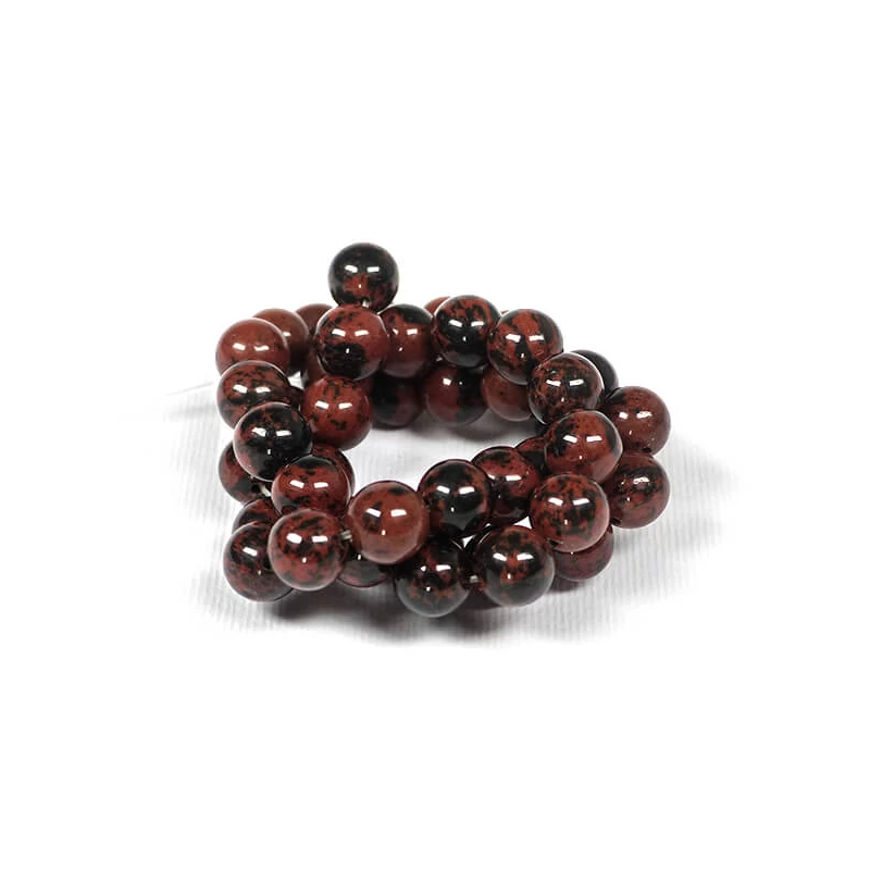 Minerálne koráliky - Mahagónový obsidián, 8 mm, 1 prameň