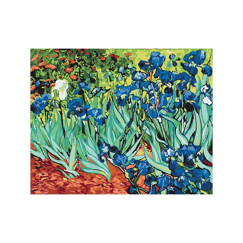 Číslovaná omaľovánka v sade, na napnutom plátne, 40x50 cm - Van Gogh: Dúhovky
