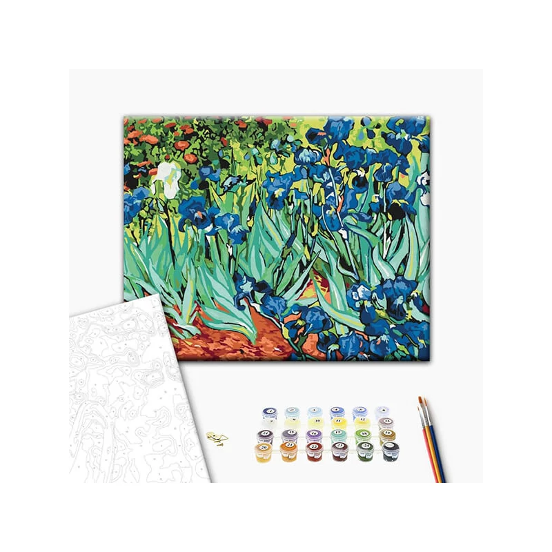 Číslovaná omaľovánka v sade, na napnutom plátne, 40x50 cm - Van Gogh: Dúhovky