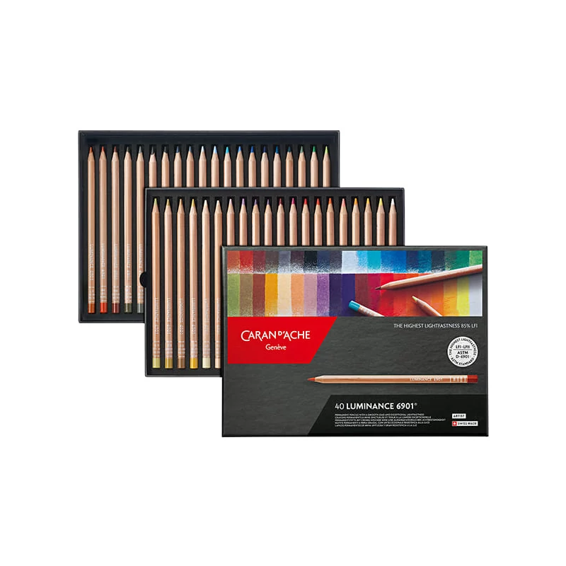 Sada farebných ceruziek Caran d'Ache Luminance 6901 - 40 ks