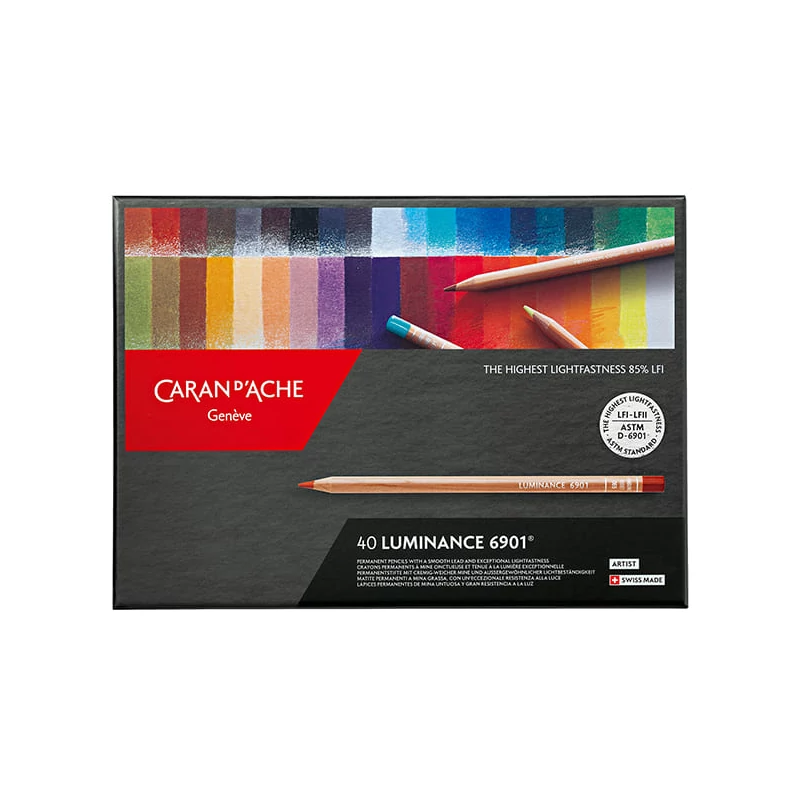 Sada farebných ceruziek Caran d'Ache Luminance 6901 - 40 ks