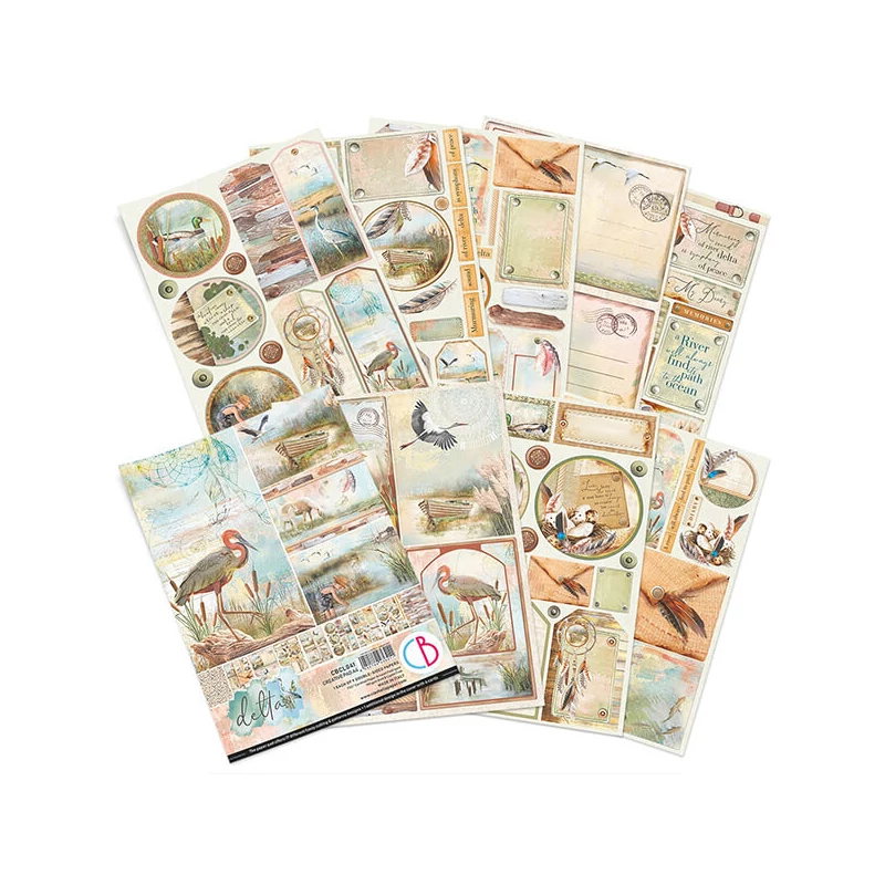 Sada scrapbookových papierov Ciao Bella, A4, 9 listov - Delta Creative Pad