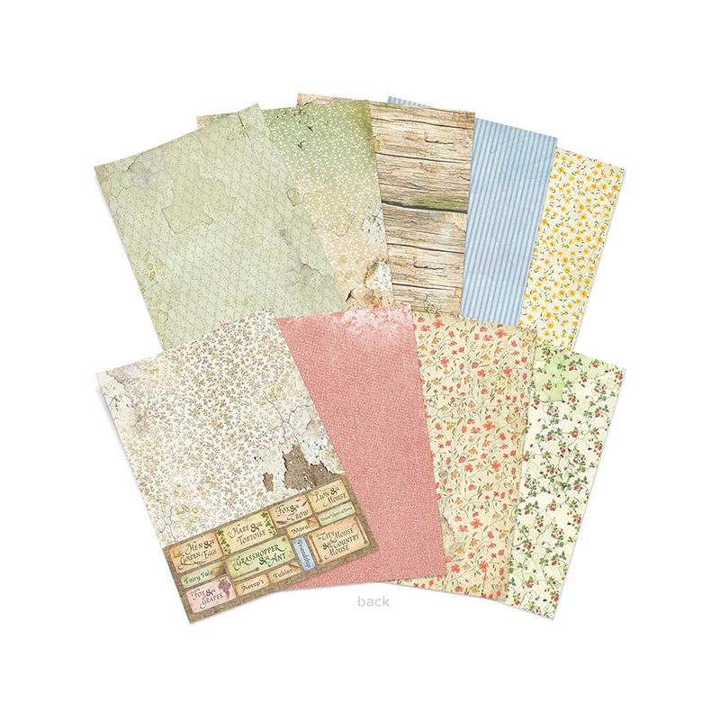 Sada scrapbookových papierov Ciao Bella, A4, 9 listov - Ezopove zvieracie bájky Creative Pad