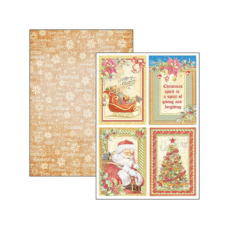 Sada scrapbookových papierov Ciao Bella, A4, 9 listov - Dear Santa Creative Pad