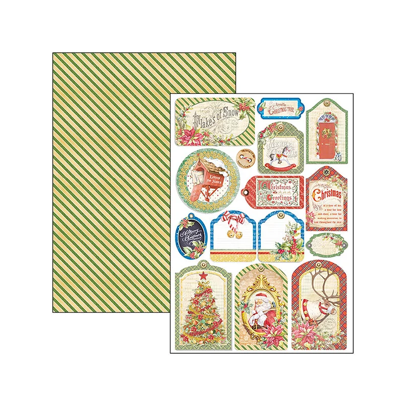 Sada scrapbookových papierov Ciao Bella, A4, 9 listov - Dear Santa Creative Pad