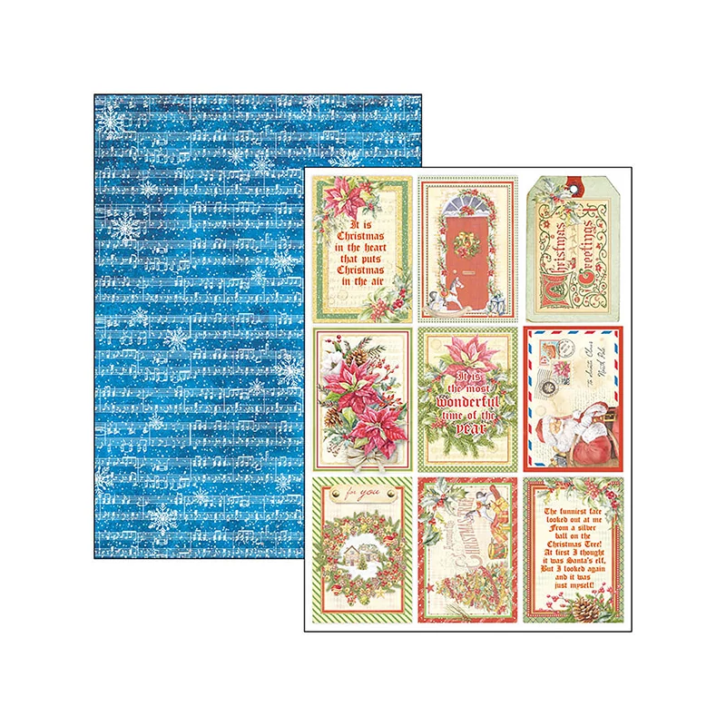 Sada scrapbookových papierov Ciao Bella, A4, 9 listov - Dear Santa Creative Pad