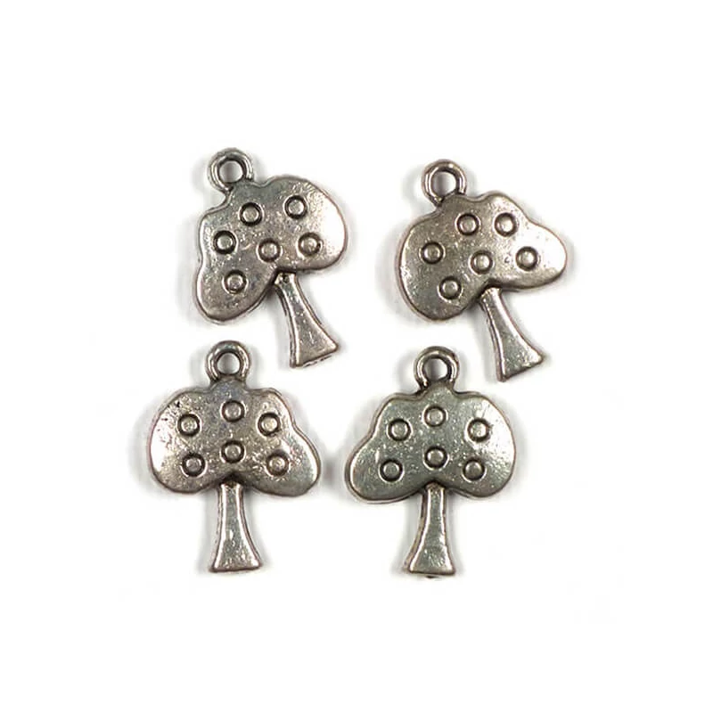 Charm kovová ozdoba, 4 ks - jabloň, 3D