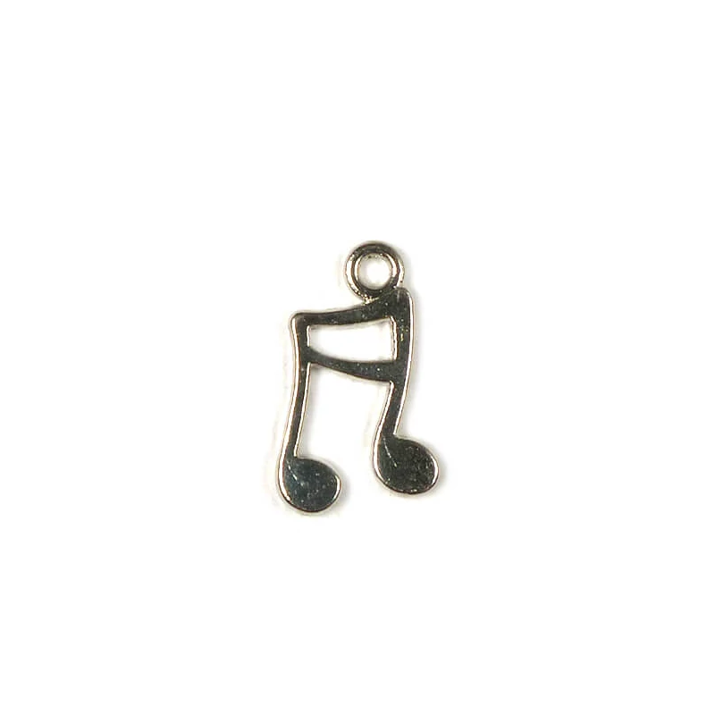 Charm kovová ozdoba, 4 kusy - poznámka, 3D