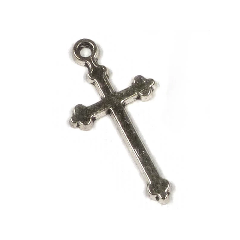 Charm kovová ozdoba, 4 ks - kríž