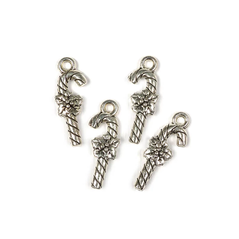 Charm kovová ozdoba, 4 ks - lízanka, 3D