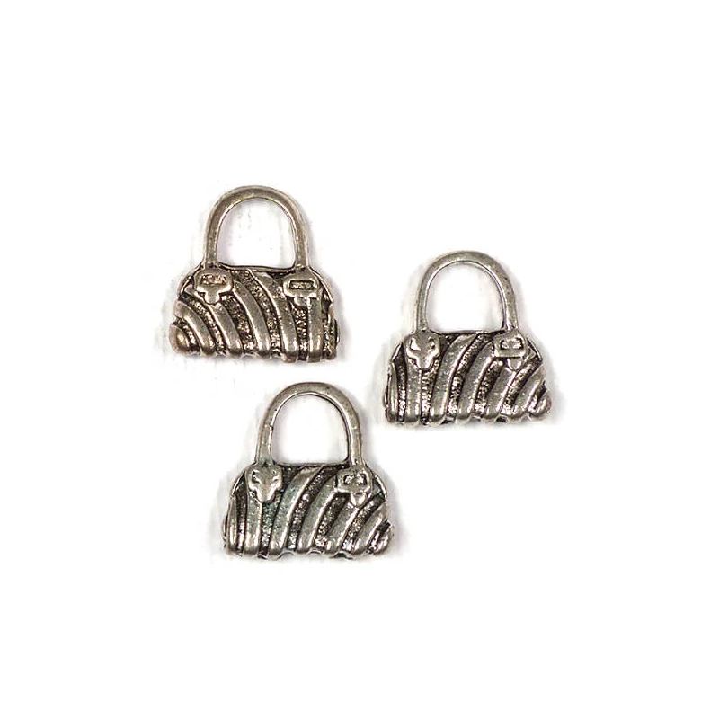 Charm kovová ozdoba, 3 ks - sieťka, 3d