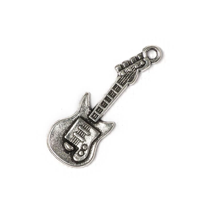 Charm kovová ozdoba, 3 ks - gitara