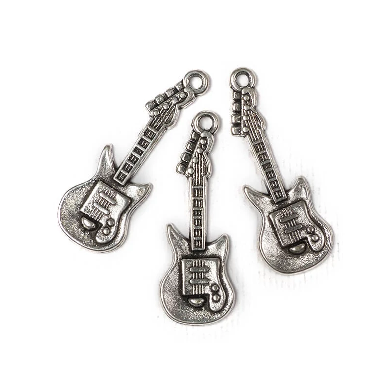 Charm kovová ozdoba, 3 ks - gitara